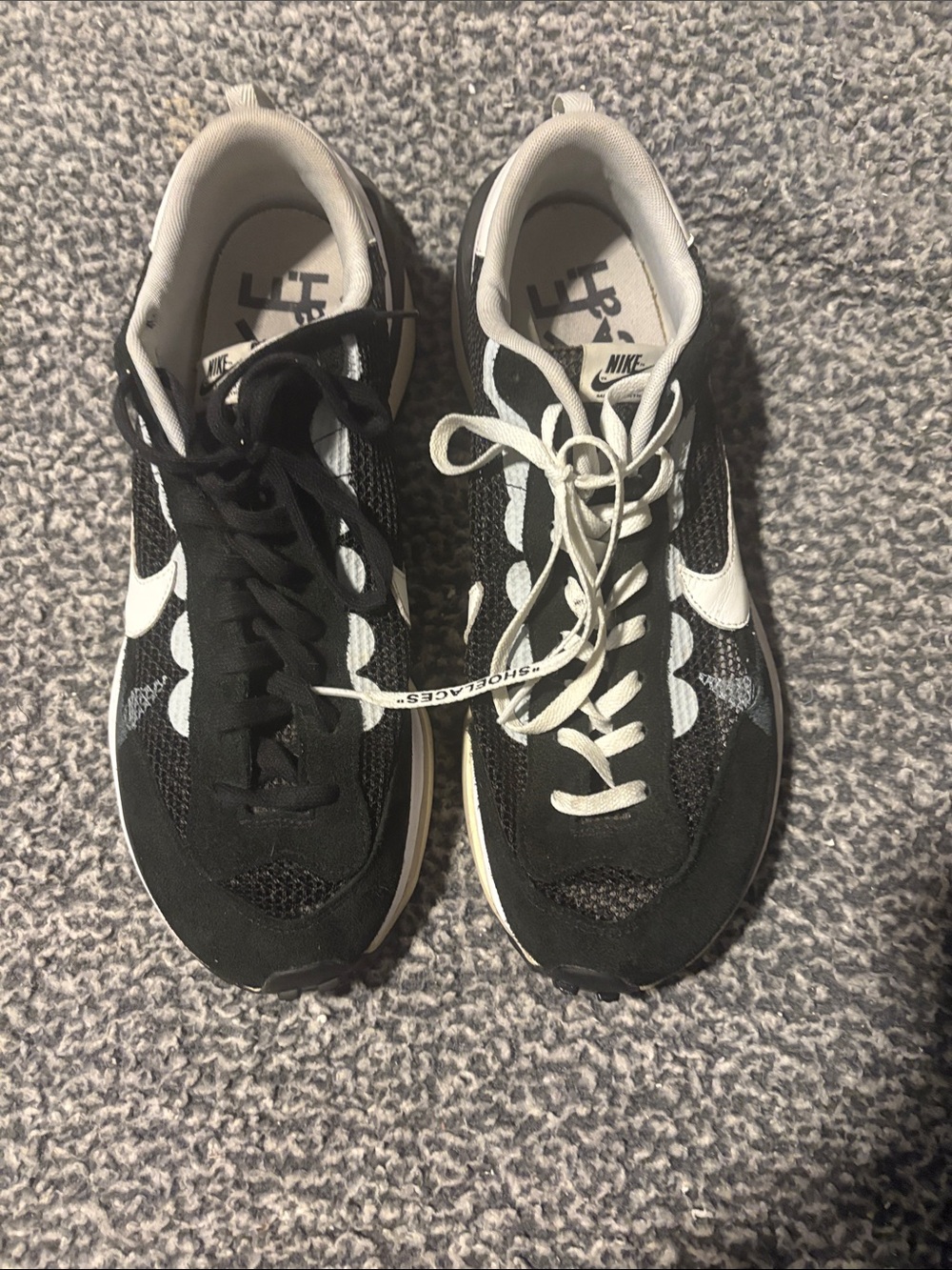 Nike Men’s size 14 Vaporwaffle X Socai Sneakers in Black/White/Platinum!